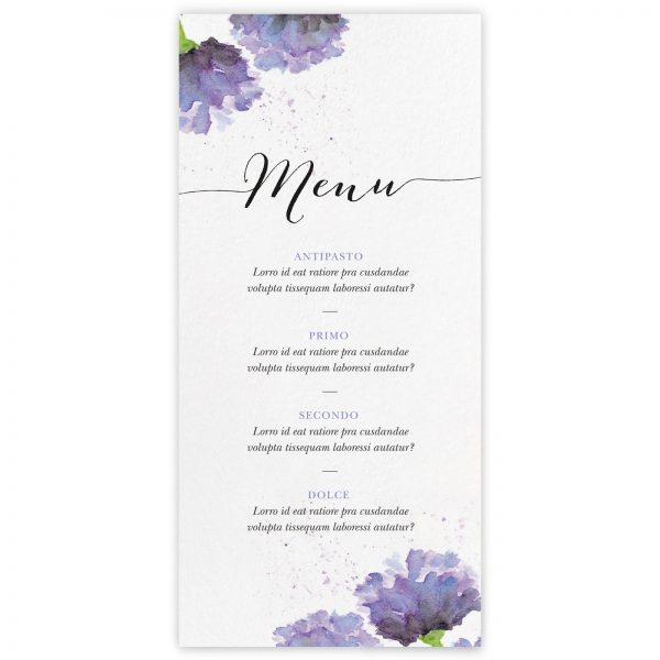 Menu ricevimento Holly