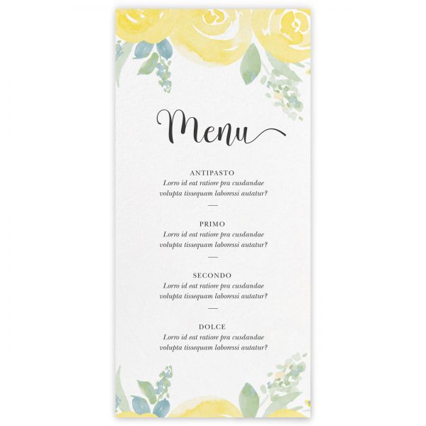 Menu ricevimento Helen