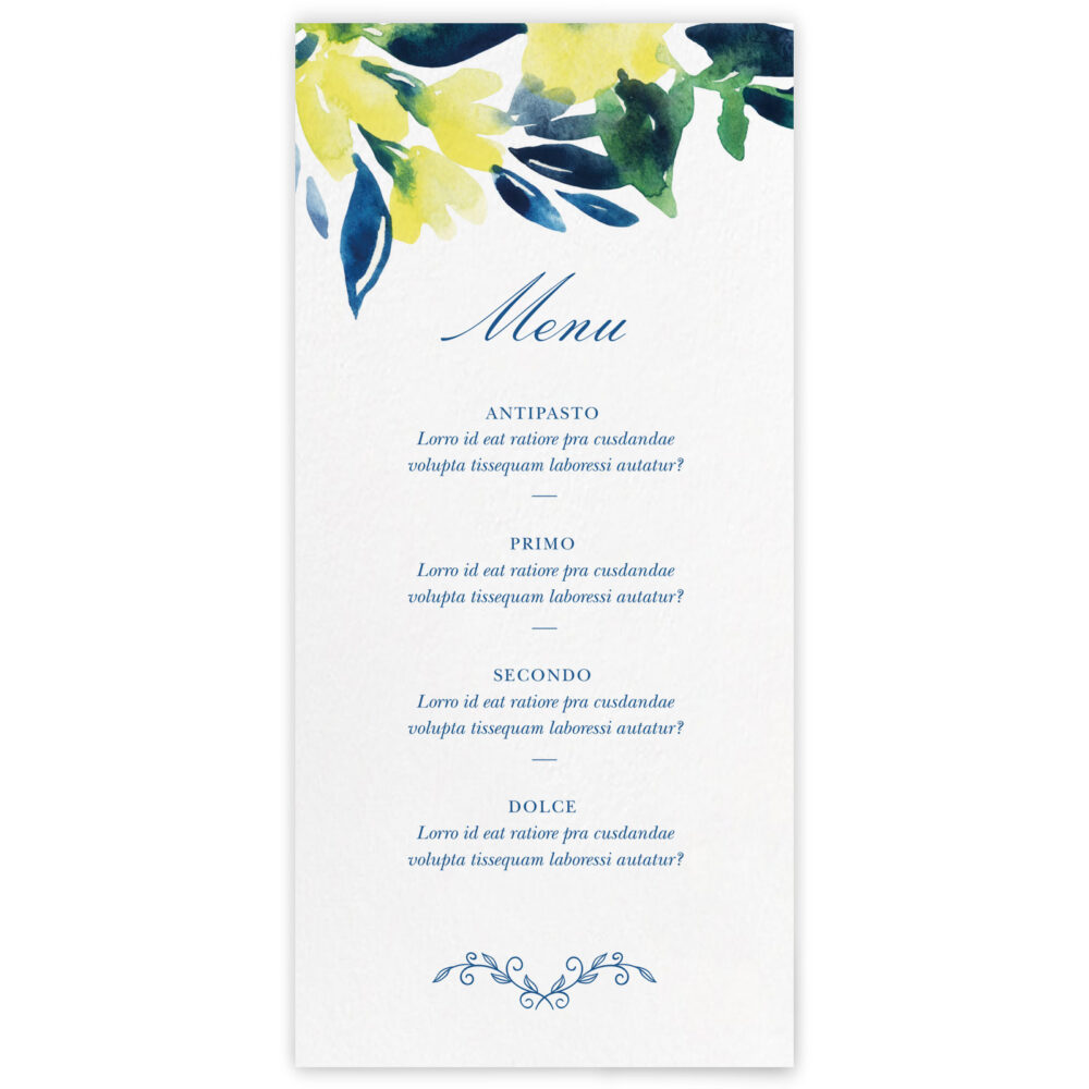 Menu ricevimento Nicole