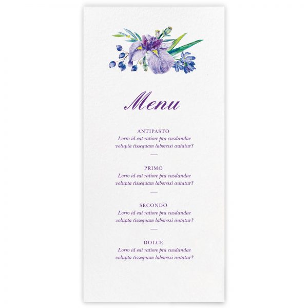 Menu ricevimento Lily