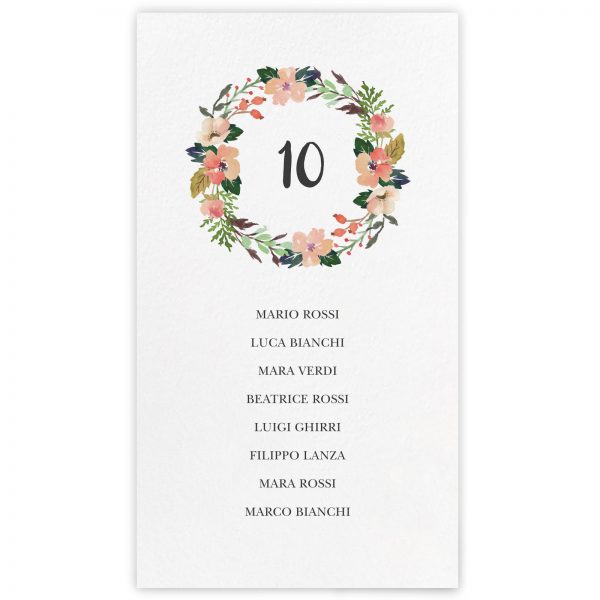 Set cartoncini tableau de mariage Zoe