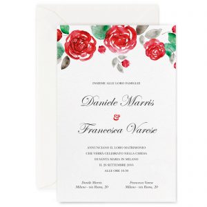 Partecipazione di matrimonio Rose