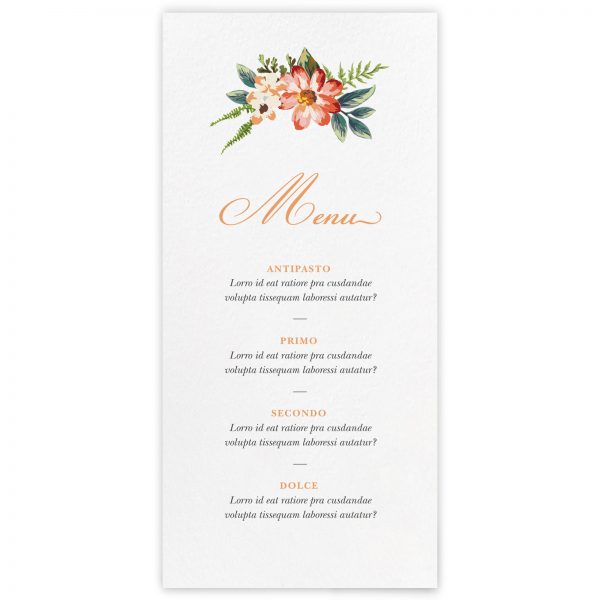 Menu ricevimento Claire