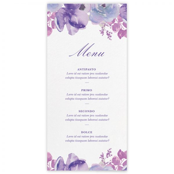 Menu ricevimento Rachel